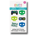 Gamer Birthday Temporary Tattoos C/24
