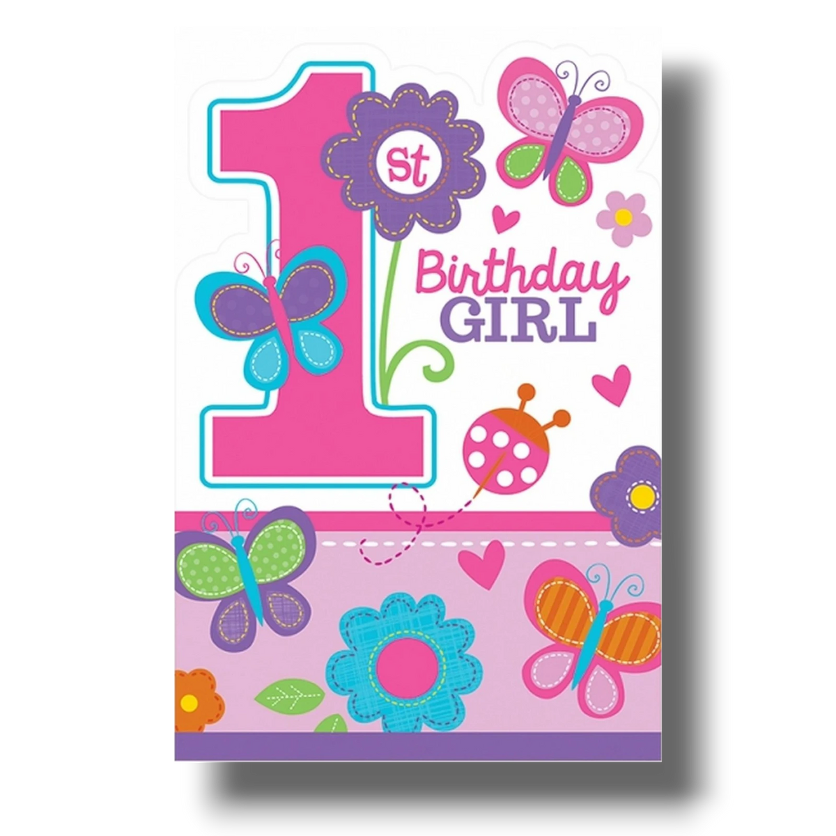Invitacion One Birthday Girl  C/8