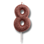 Rose Gold Candle Number 8 C/1