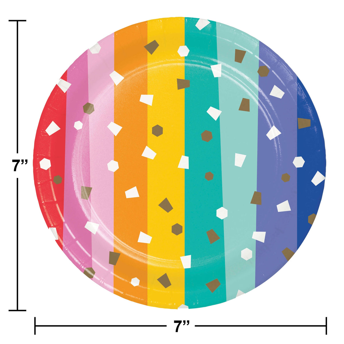 Plato 7" Birthday Confetti C/8