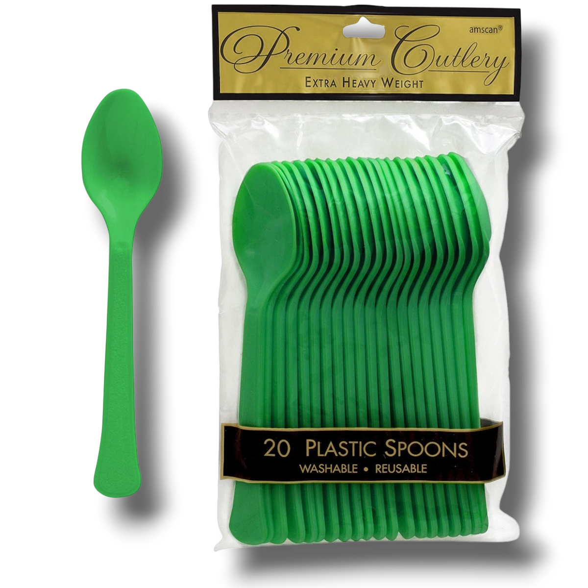 Cucharas Verde Bandera C/20