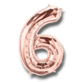 Balloon 14" Number 6 Rose Gold C/1