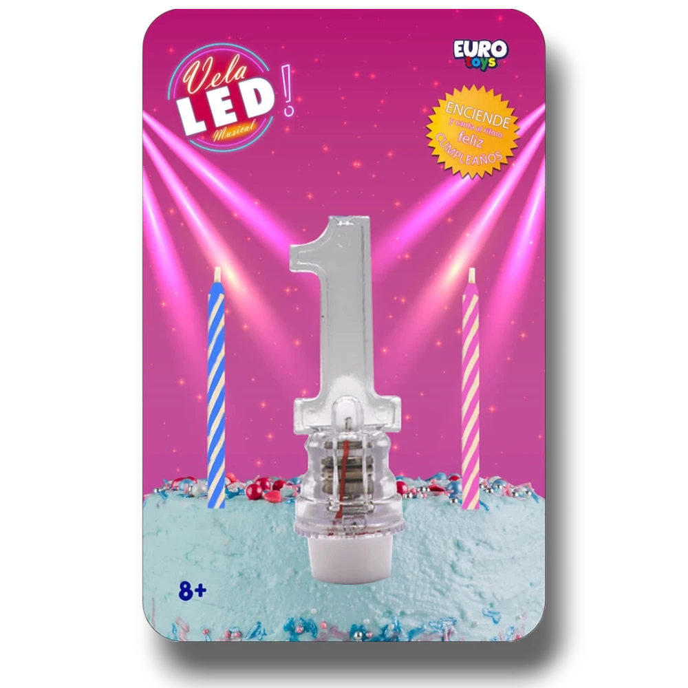 Vela Led Numero 1 C/1