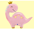 9" Pink Dino Balloon (1 per balloon)