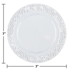 Plato 7" Plastico Rigido Transparente Pebble C/10
