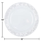 Plato 10" Plastico Rigido Transparente Pebble C/10