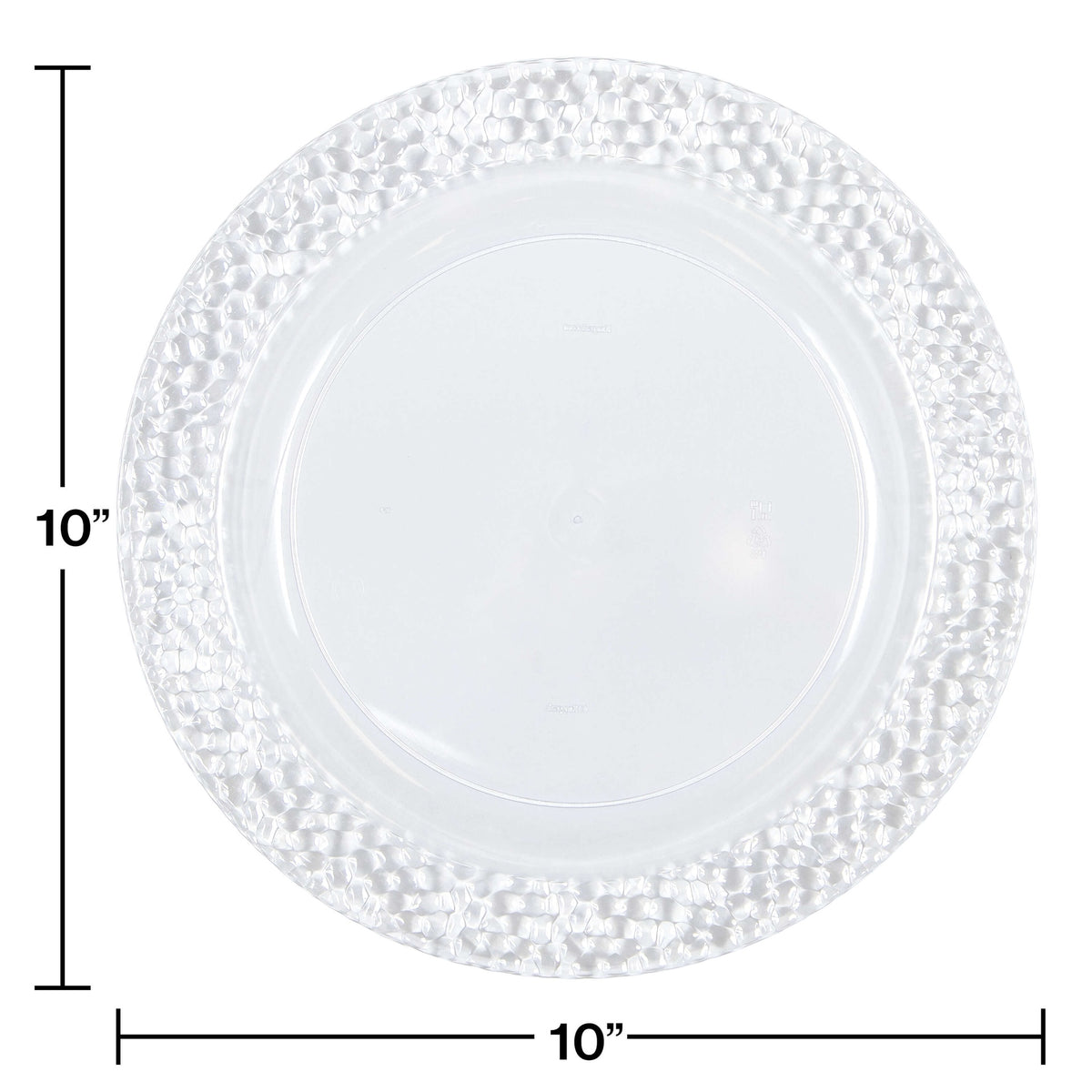 Plato 10" Plastico Rigido Transparente Pebble C/10