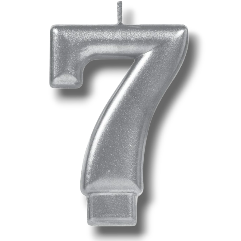 Vela Numero Plata 7 C/1