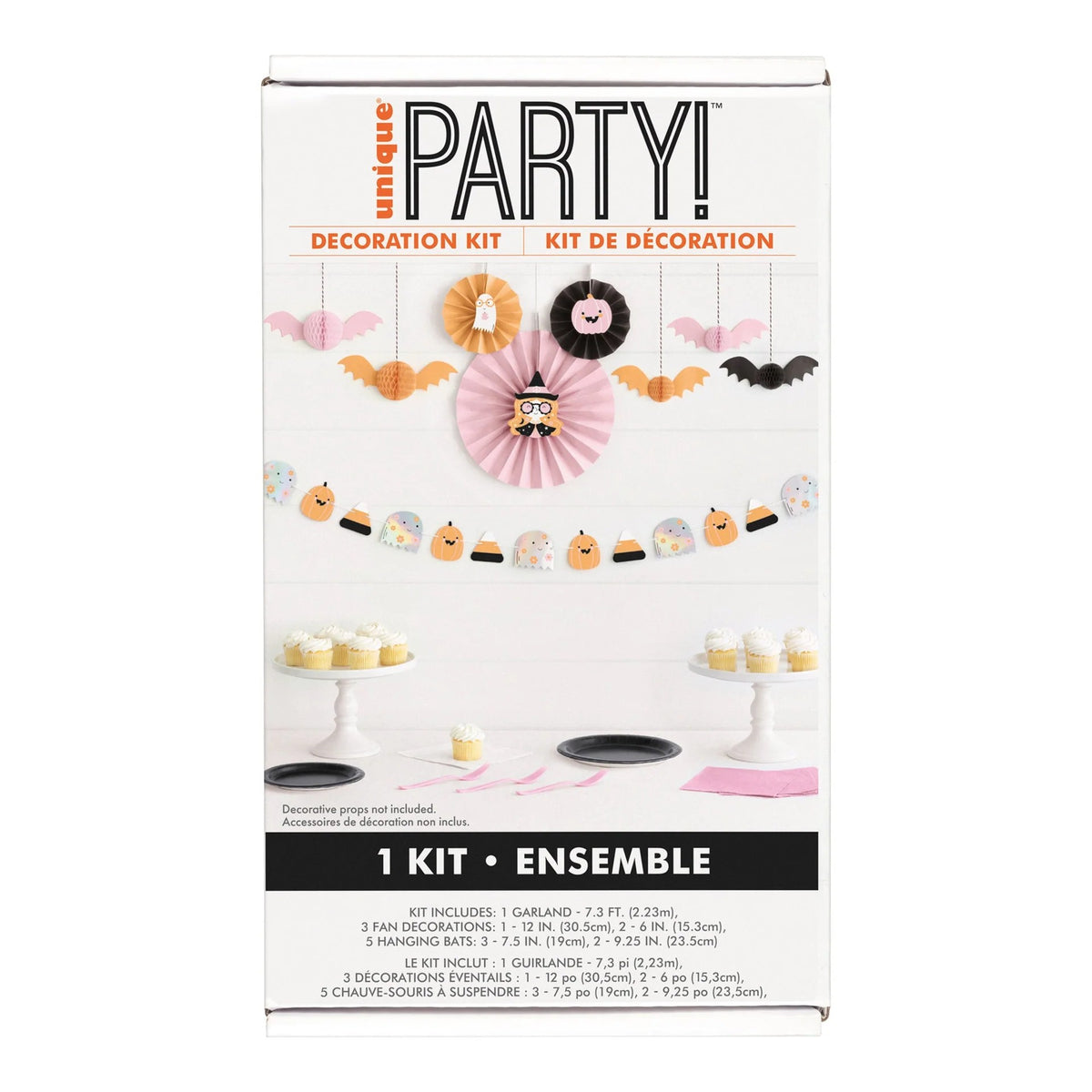 Plate 9" Groovy Halloween Paper Decoration Kit C/9