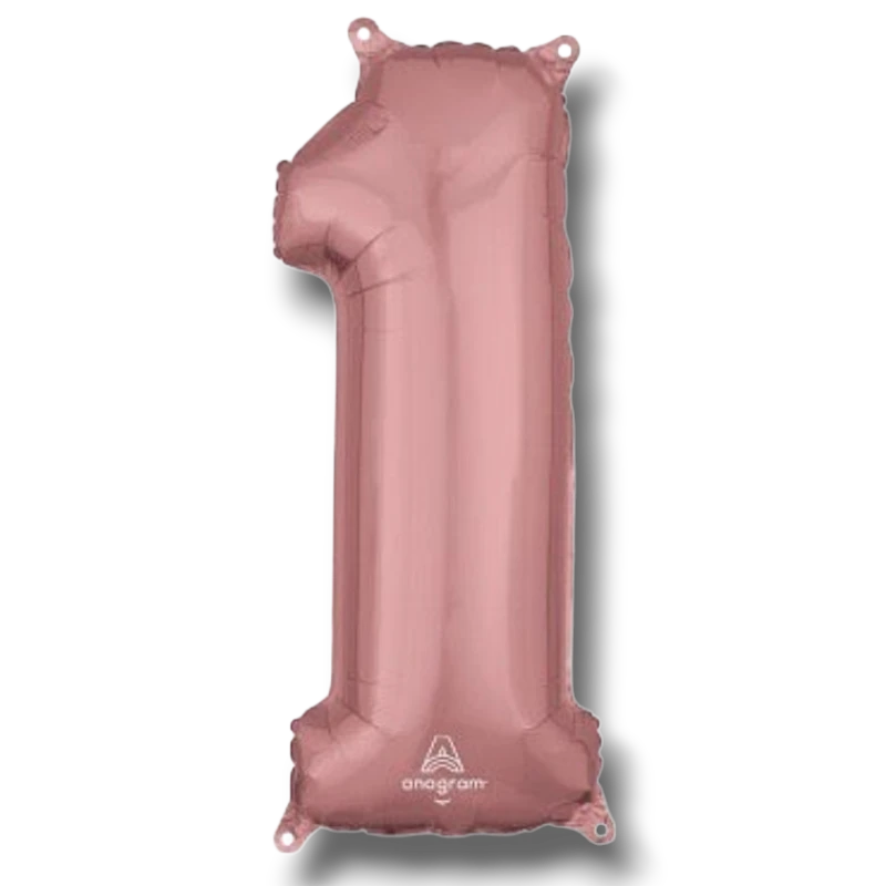 Globo 26" Numero 1 Oro Rosa C/1