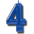 Blue Number 4 Candle C/1