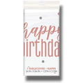 Rectangular Tablecloth Happy Birthday Rose Gold C/1