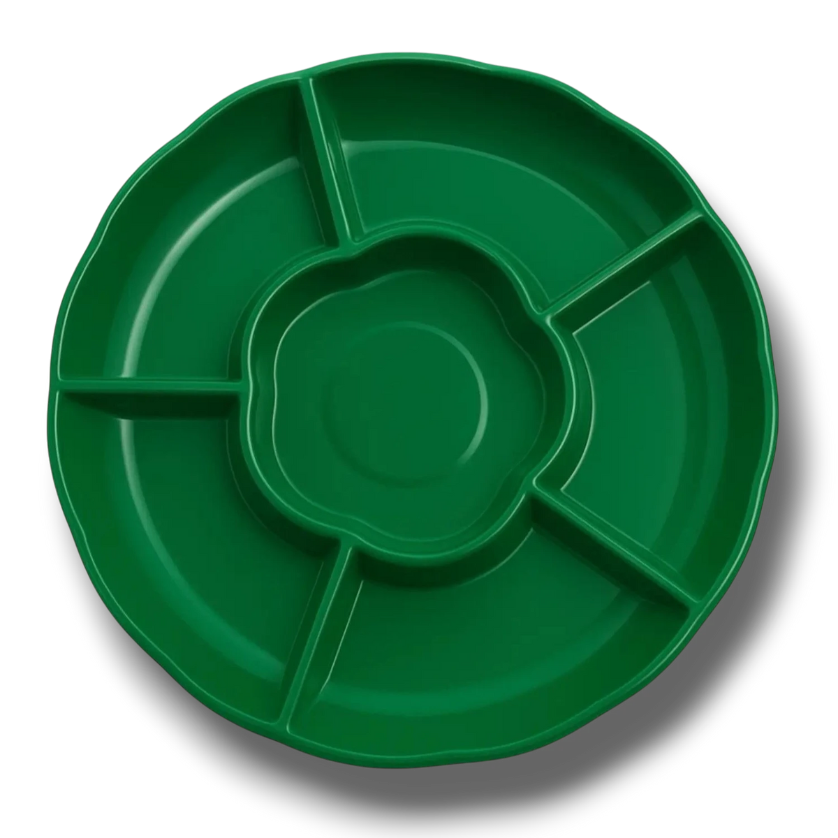 Charola Con Division Verde Bandera C/3