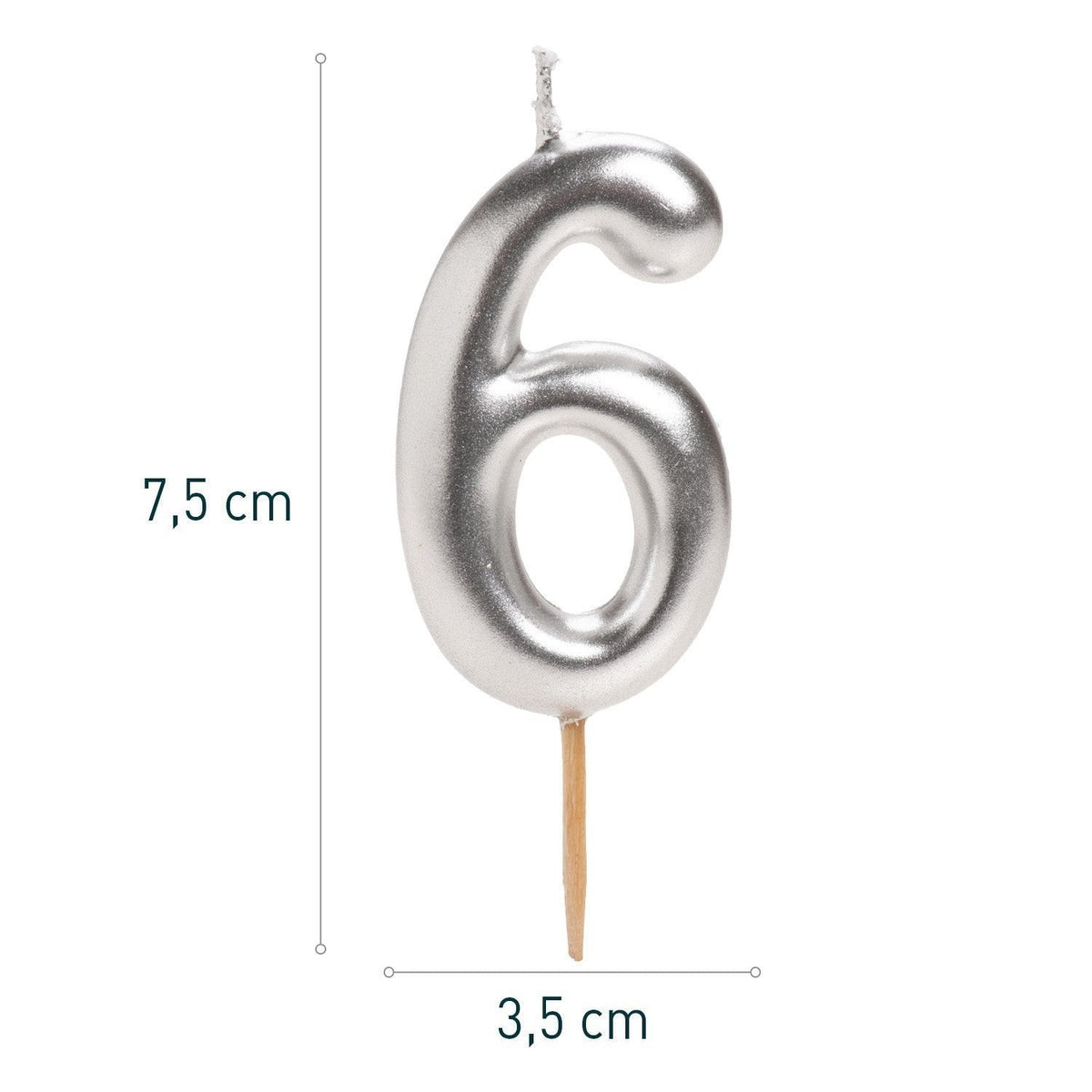 Vela Comic Plata Numero 6 C/1