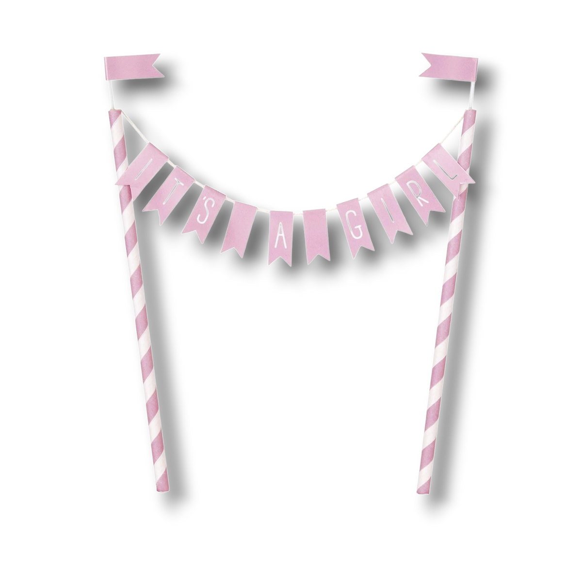 Cake Topper Pink Hearts It's A Girl C/1