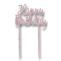 Pink Happy Birthday Cake Topper C/1
