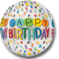 Orbz Transparente Happy Birthday Rainbow
