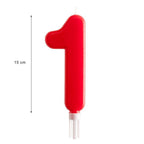 Vela Jumbo Numero Rojo 1 C/1