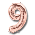 Balloon 14" Number 9 Rose Gold C/1