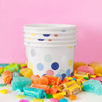16oz Candy Cups Dots Colors C/5