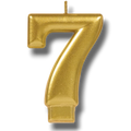 Vela Numero Dorado 7 C/1