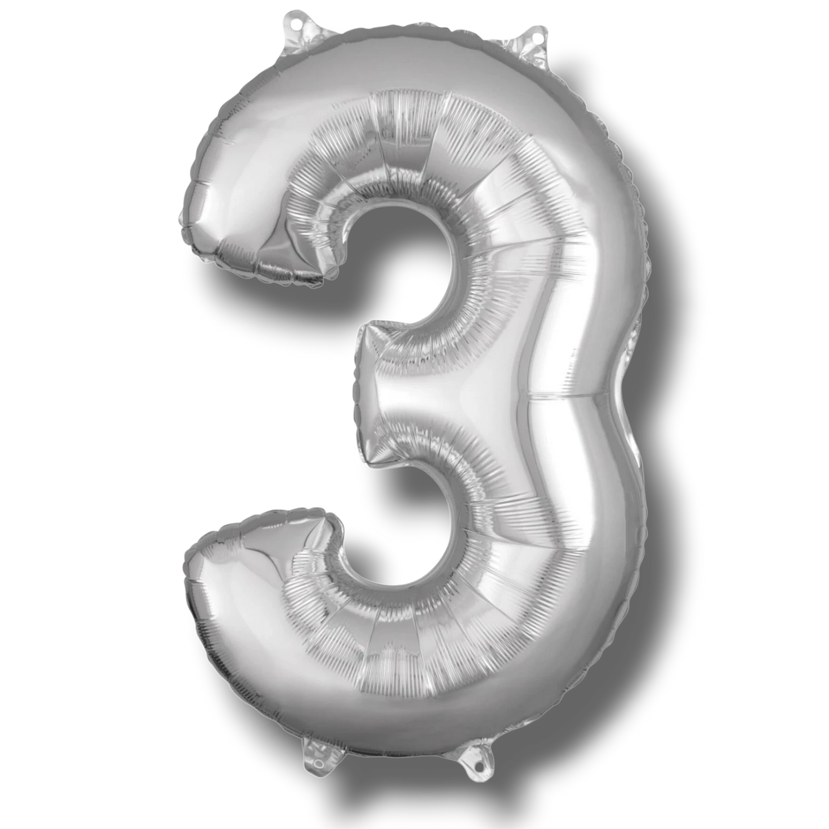 Globo 26" Numero 3 Plata C/1