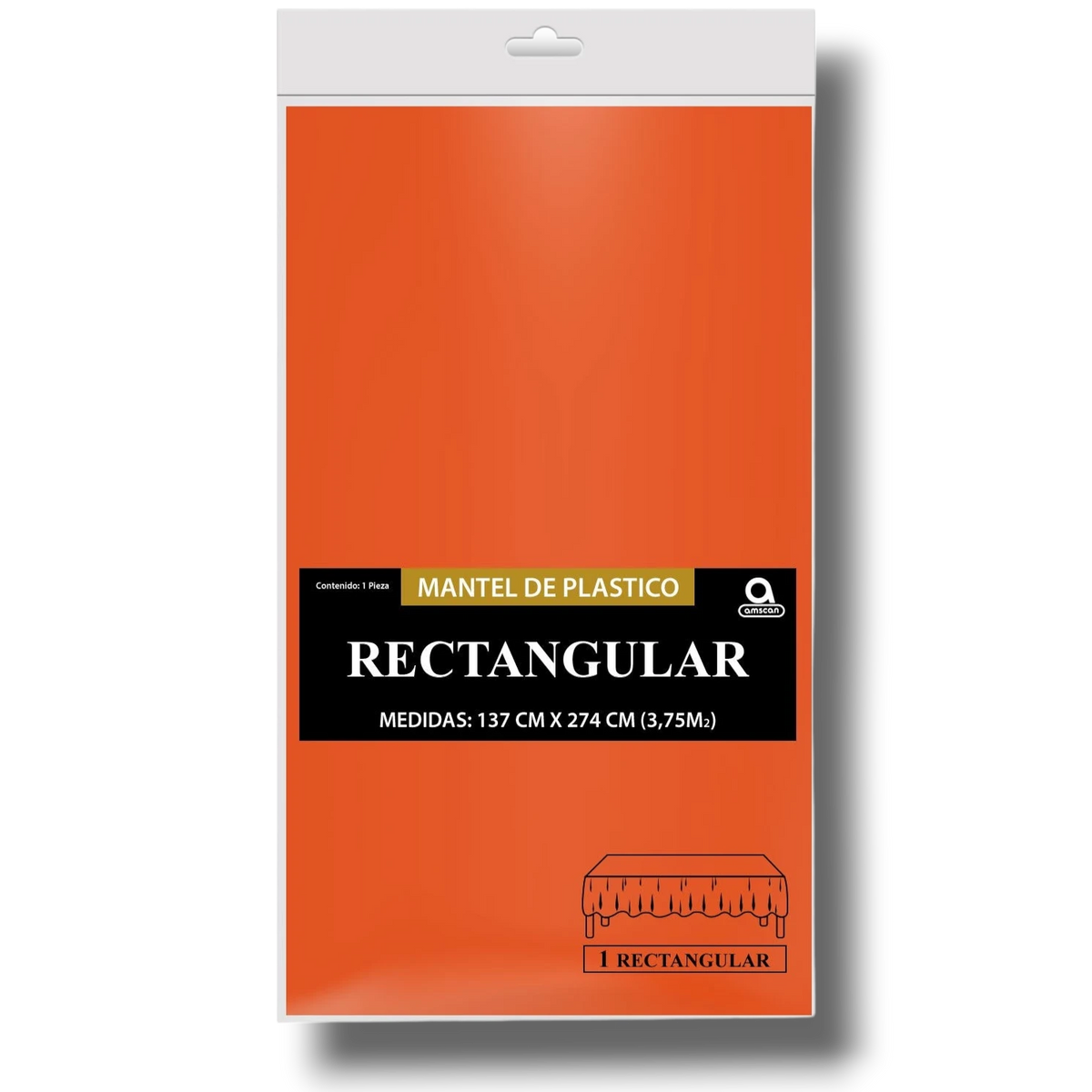 Mantel Rectangular Naranja C/1