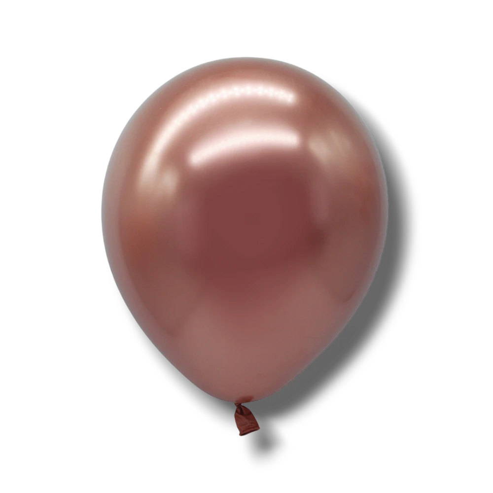 Bolsa De Globos Chrome 9" Rose Gold C/50