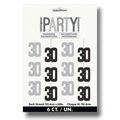 Glitz Black 30th Birthday Hanging Decorations C/1