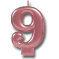 Rose Gold Number Candle 9 C/1