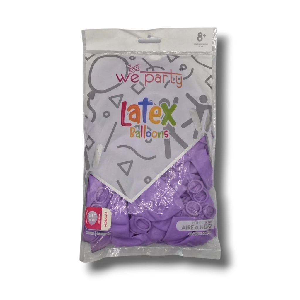 Bag of 11" Purple French Balloons (50 Count)