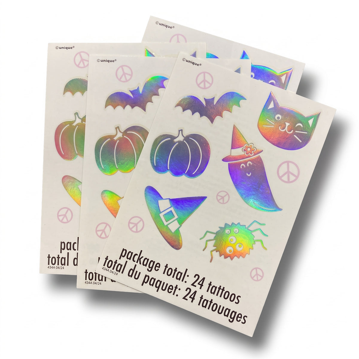 Halloween Iridscnt Tattoos C/24