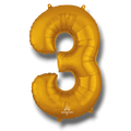 Globo 36" Numero 3 Oro C/1