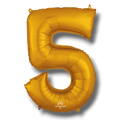 36" Balloon Number 5 Gold C/1