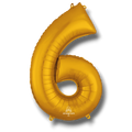 36" Balloon Number 6 Gold C/1