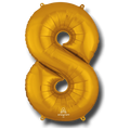 36" Balloon Number 8 Gold C/1