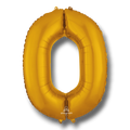 36" Balloon Number 0 Gold C/1