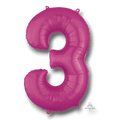 Balloon 36" Number 3 Magenta C/1
