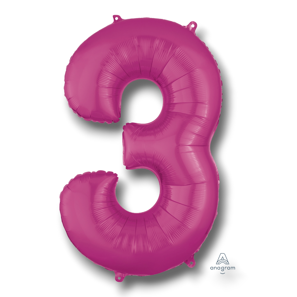 Globo 36" Numero 3 Magenta C/1