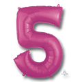 Balloon 36" Number 5 Magenta C/1