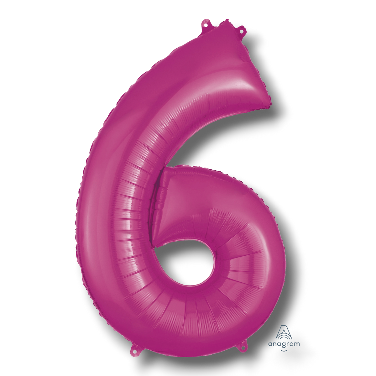 Globo 36" Numero 6 Magenta C/1