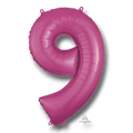 Balloon 36" Number 9 Magenta C/1