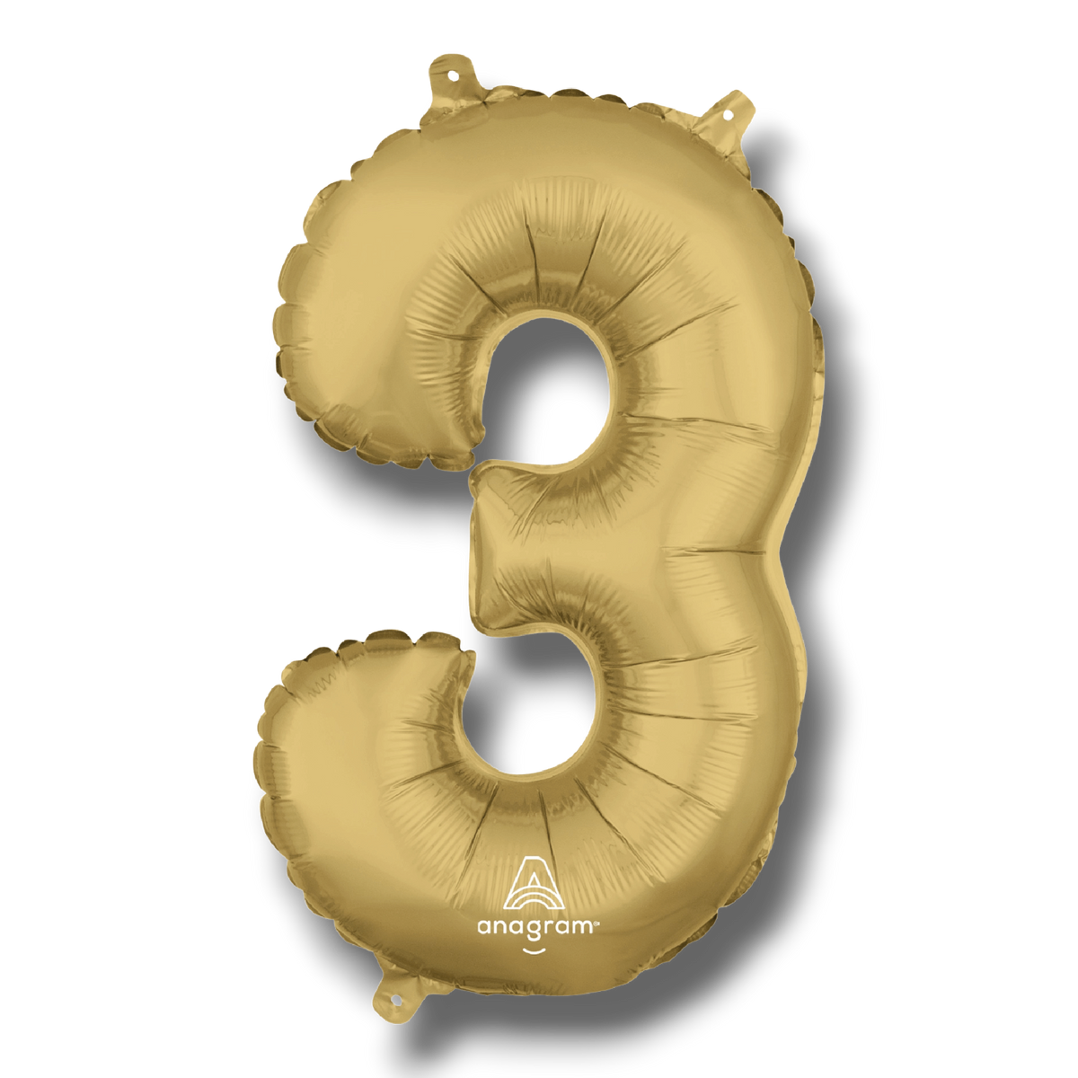 Globo 36" Numero 3 Oro Blanco C/1