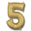 Globo 36" Numero 5 Oro Blanco C/1