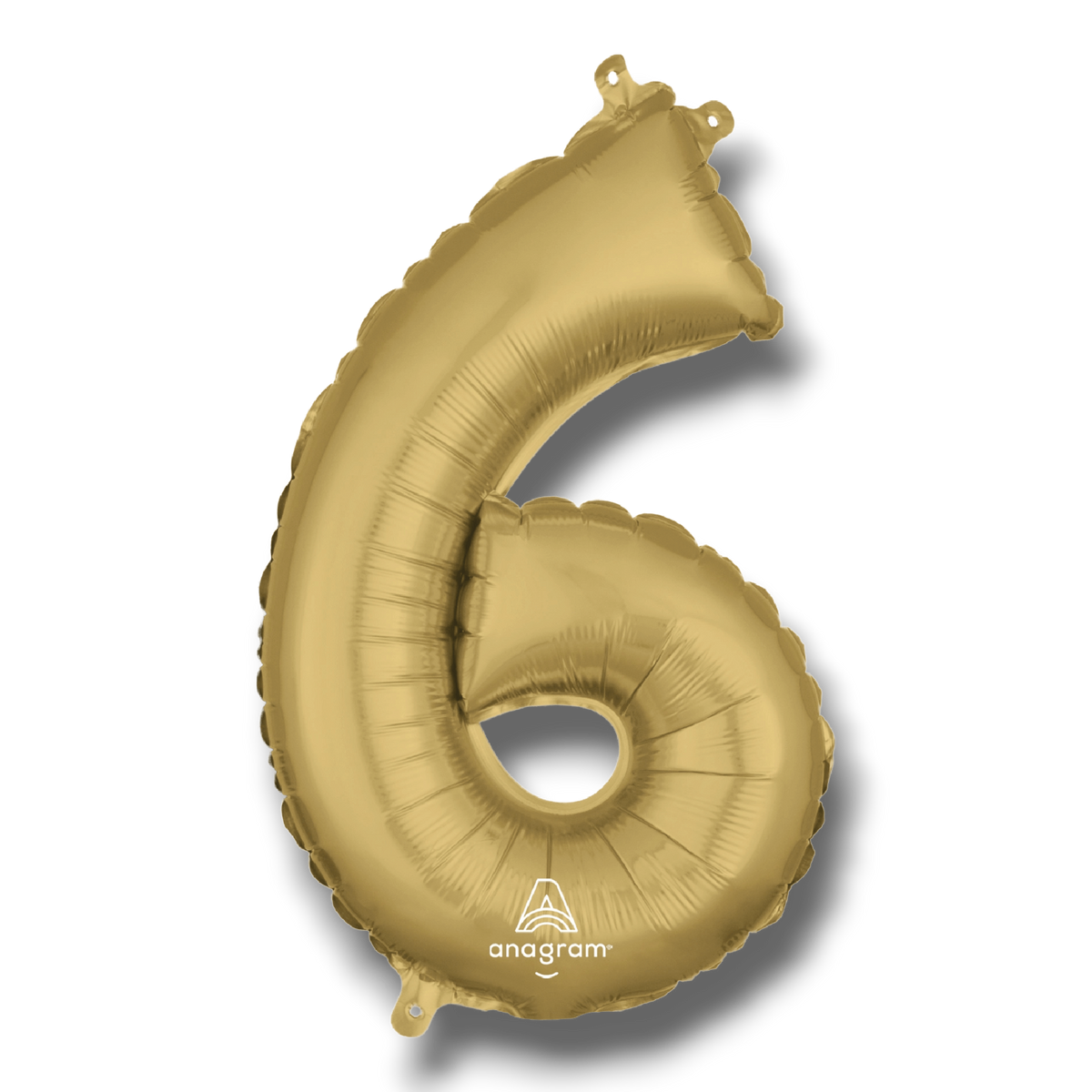 Globo 36" Numero 6 Oro Blanco C/1