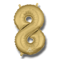 Globo 36" Numero 8 Oro Blanco C/1