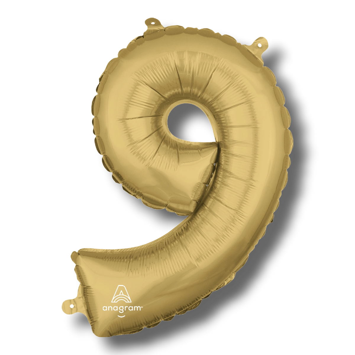 Globo 36" Numero 9 Oro Blanco C/1