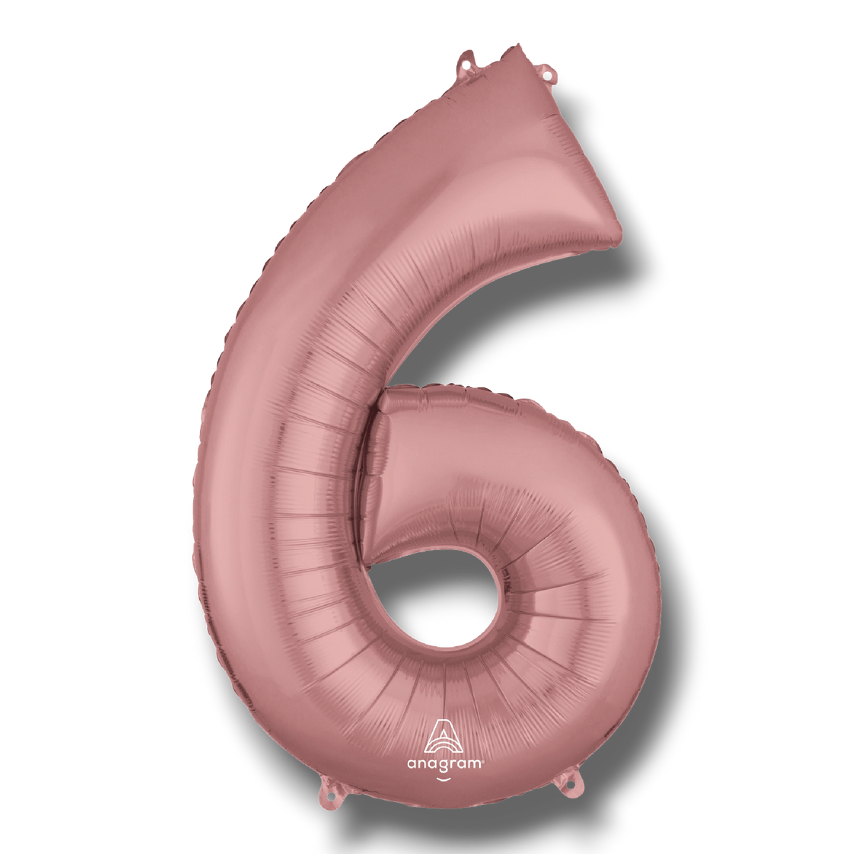 Globo 36" Numero 6 Oro Rosa C/1