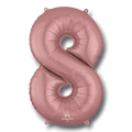 Balloon 36" Number 8 Rose Gold C/1