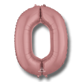 Balloon 36" Number 0 Rose Gold C/1
